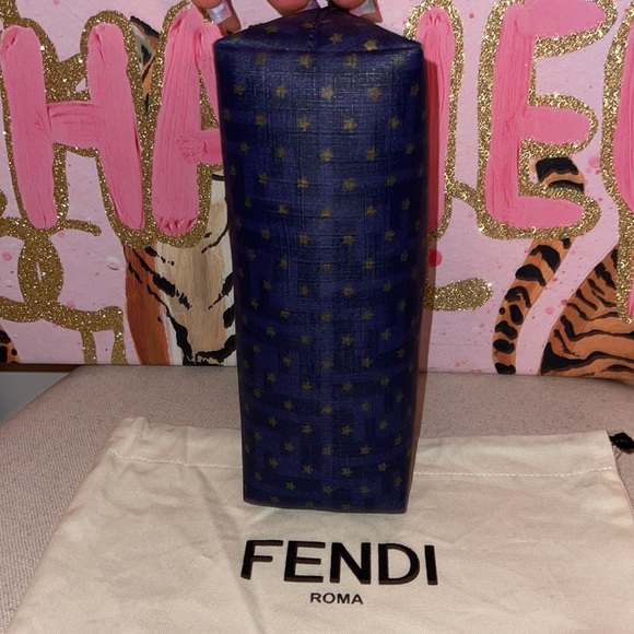 FENDI Saffiano Leather Pouch EUC W/Dust Bag - Picture 4 of 6